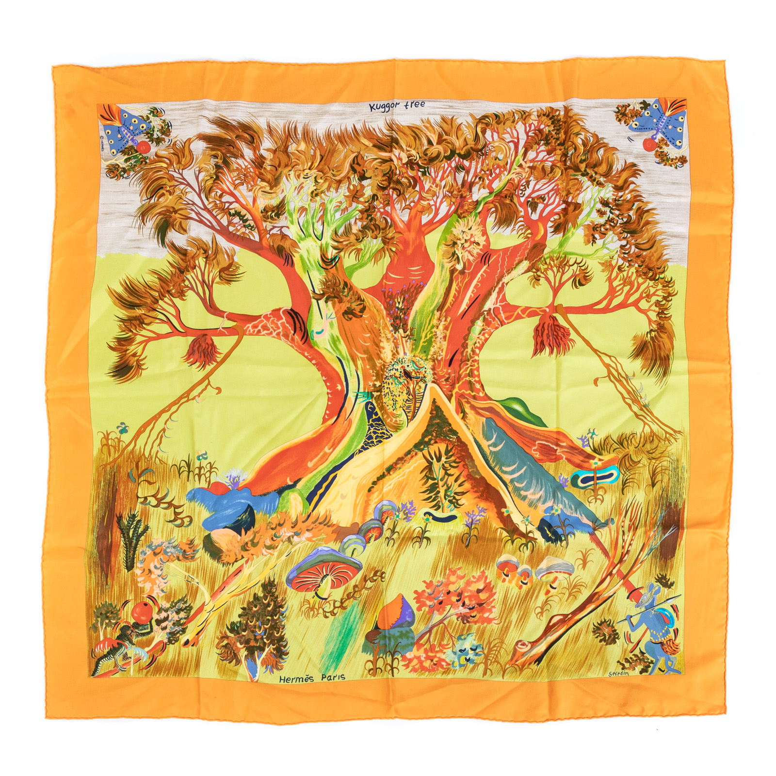 AN HERMES ?KUGGOR TREE? SCARF 90