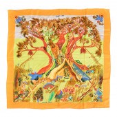 AN HERMES ?KUGGOR TREE? SCARF