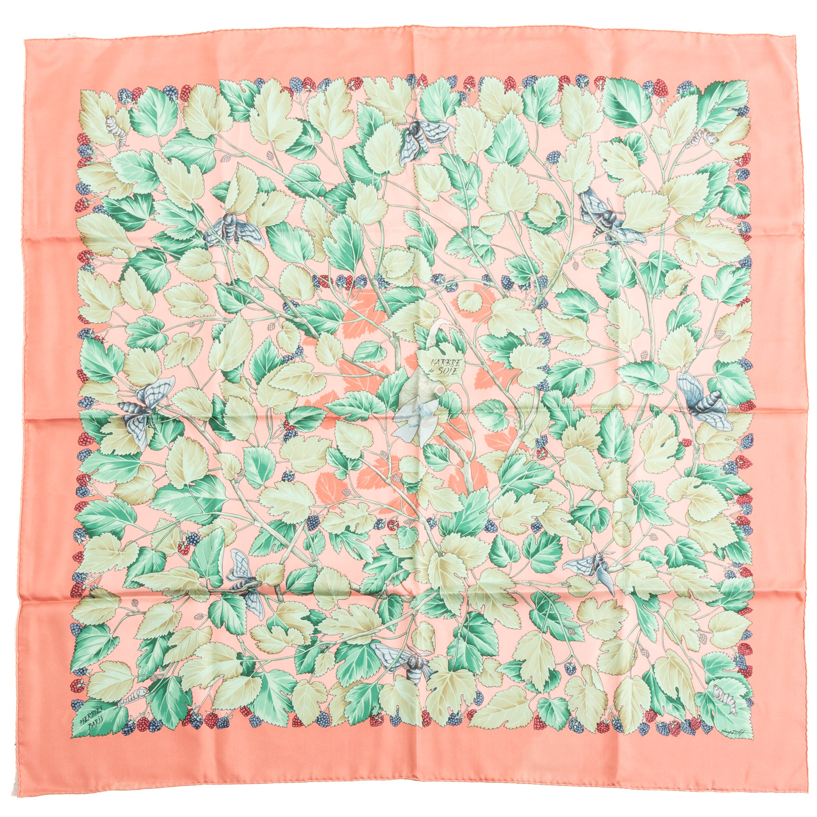 AN HERMES "L'ARBRE DE SOIE" SCARF