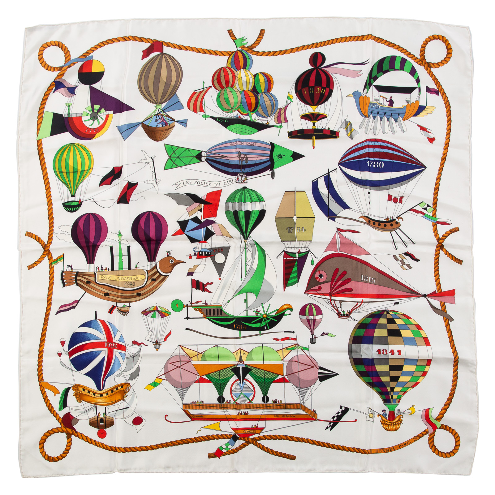 AN HERMES "LES FOLIES DU CIEL" SILK