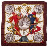 AN HERMES "NAPOLEON" SILK JACQ