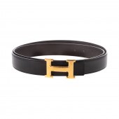 AN HERMES REVERSIBLE H BELT A