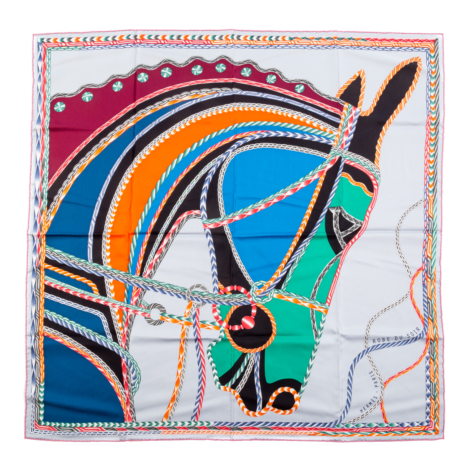 AN HERMES "ROBE DU SOIR" SILK SCARF