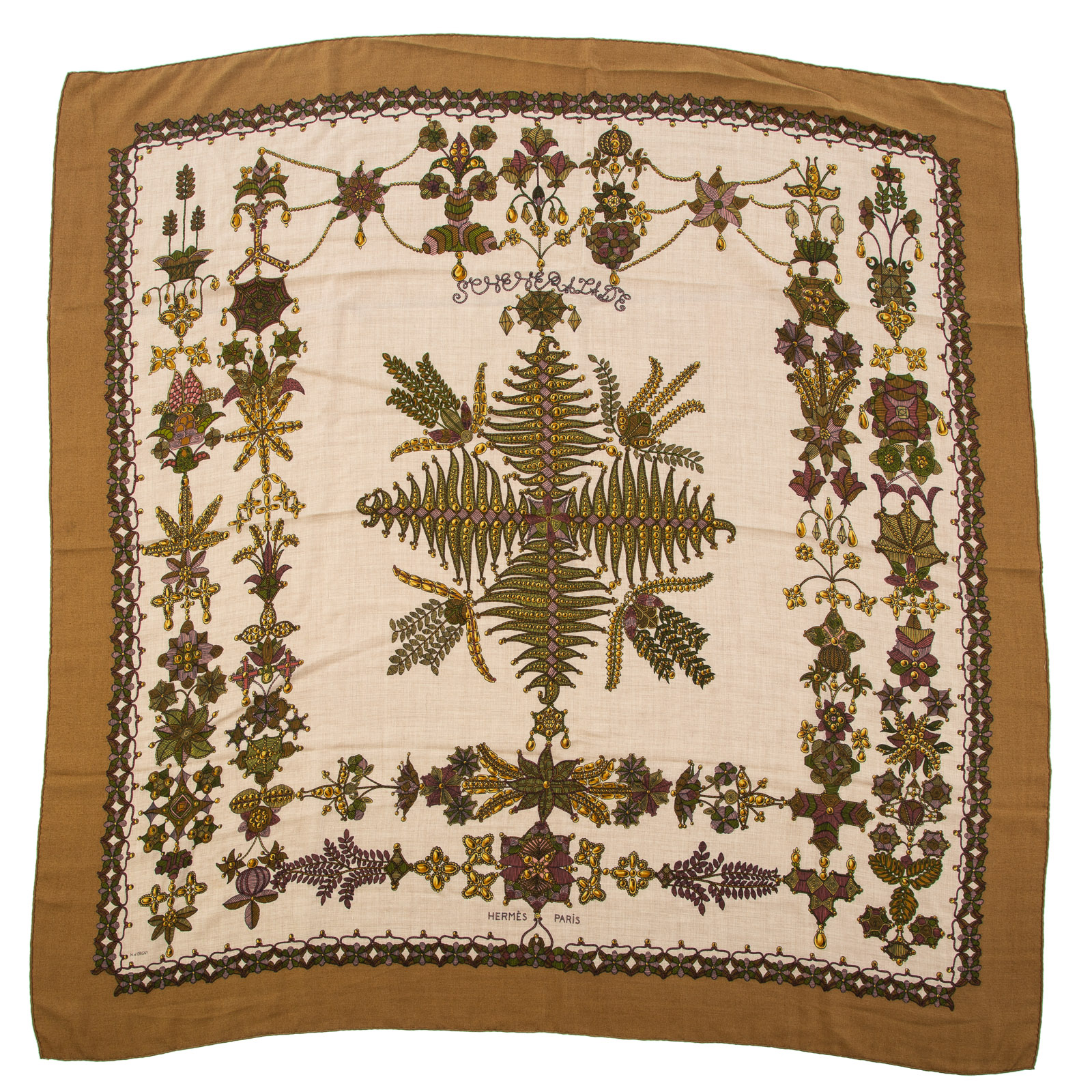AN HERMES "SCHEHERAZADE" CASHMERE