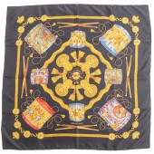 AN HERMES SILK "LES TAMBOURS"