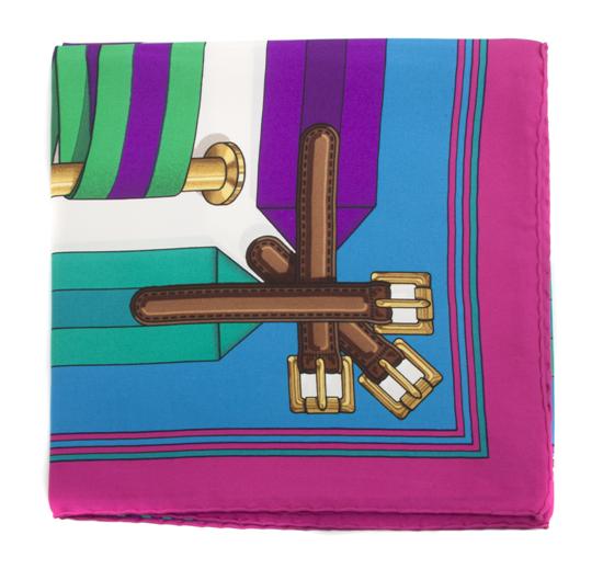 An Hermes Silk Scarf in a belt