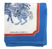 An Hermes Silk Scarf in a 'Car