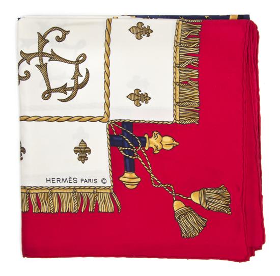 An Hermes Silk Scarf in a 'Vue de