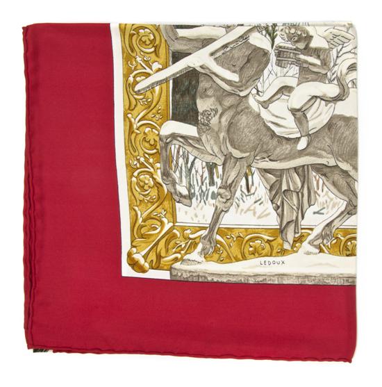 An Hermes Silk Scarf in a 'L'hiver'