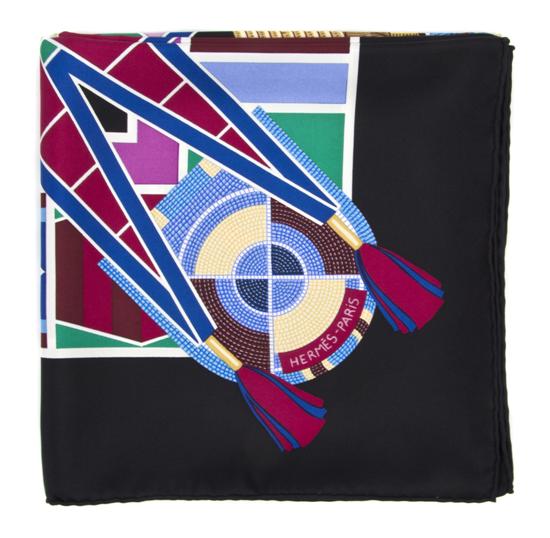 An Hermes Silk Scarf in a tribal