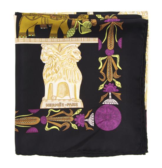 An Hermes Silk Scarf in an Egyptian