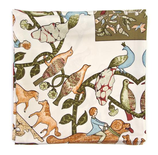 An Hermes Silk Scarf in an 'Art