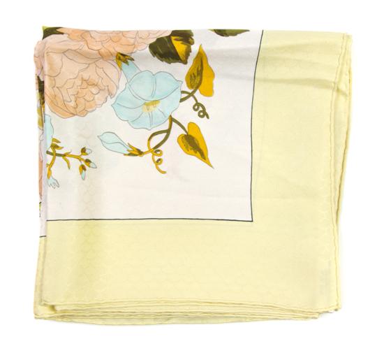 An Hermes Silk Scarf in a