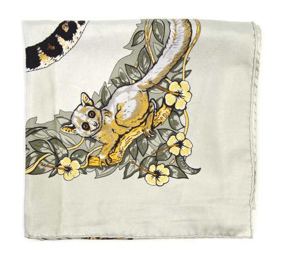 An Hermes Silk Scarf in a 'Jungle