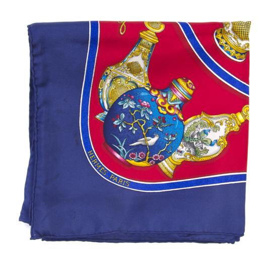 An Hermes Silk Scarf in a perfume