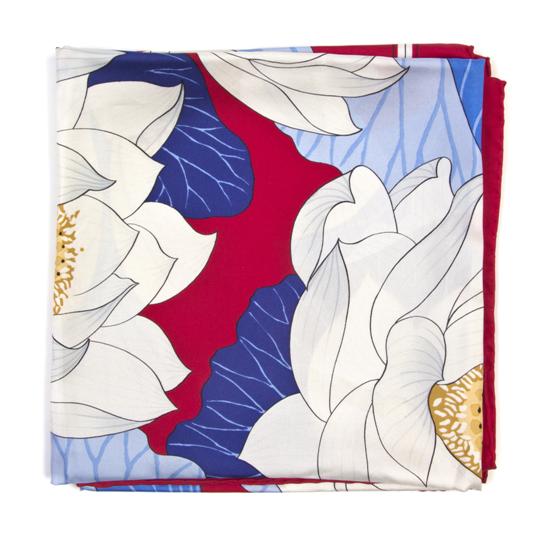 An Hermes Silk Scarf in a 'Fleurs