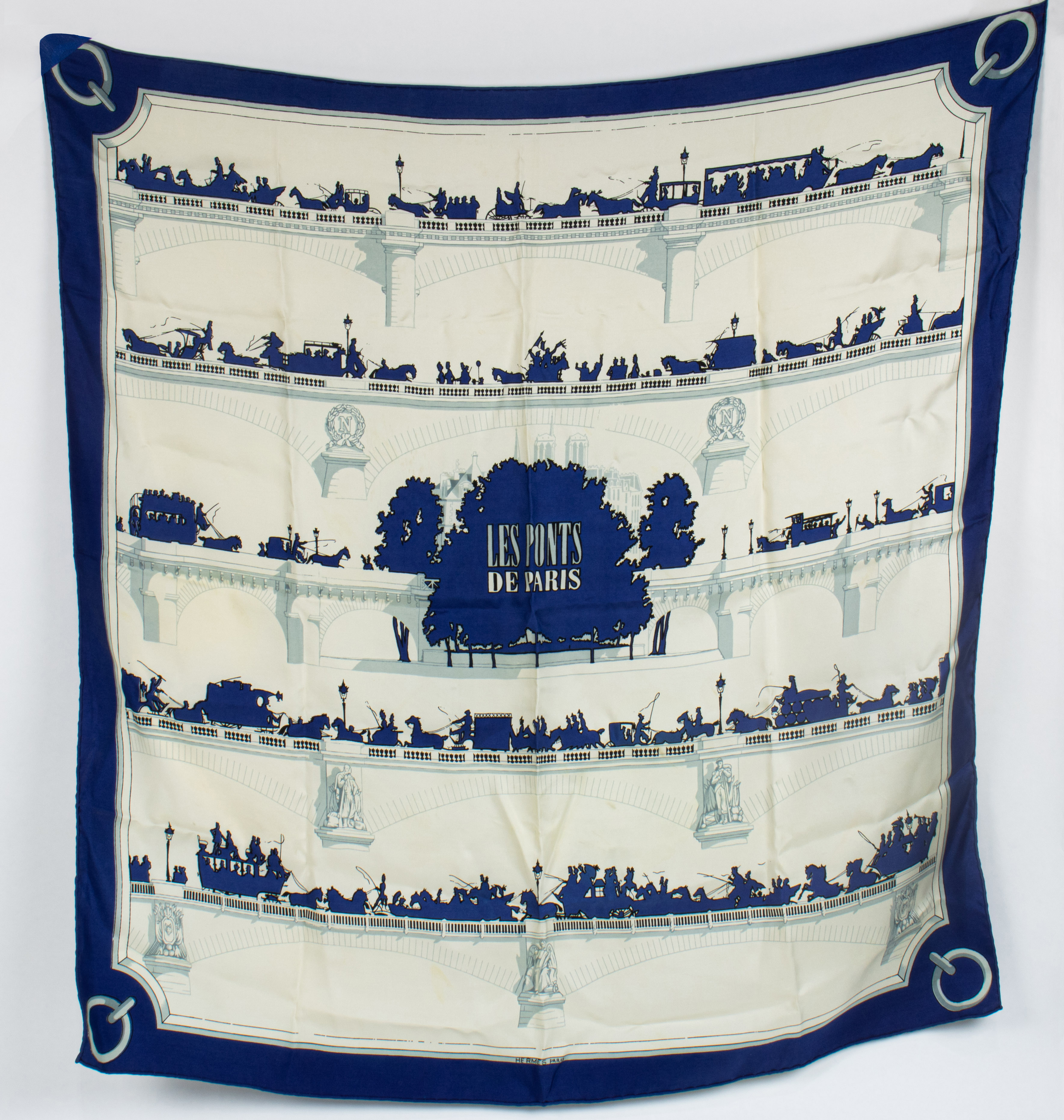 AN HERMES SILK SCARF: LES PONTS