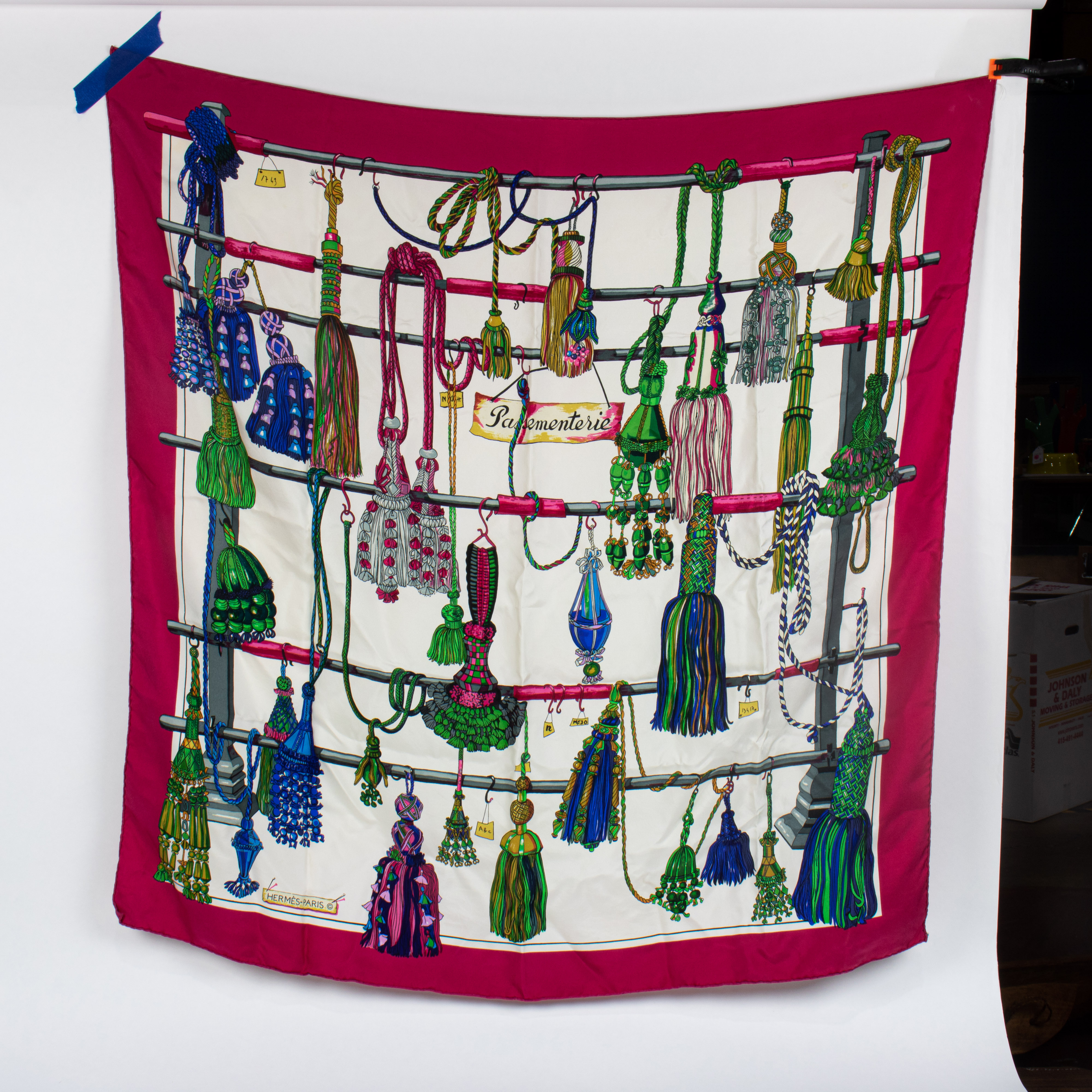 AN HERMES SILK SCARF: