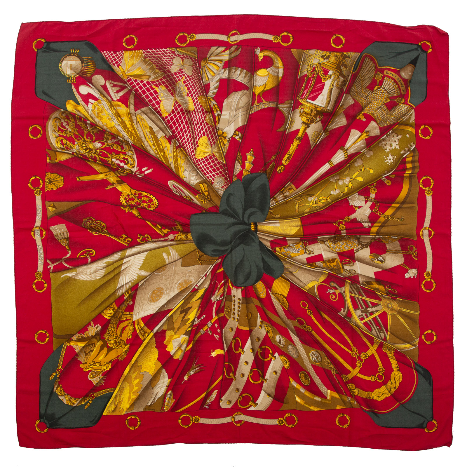 AN HERMES "SOLEIL DE SOIE" CASHMERE