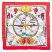 AN HERMES "VIVE LE VENT" SCARF