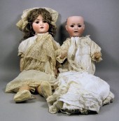 An Heubach bisque headed doll