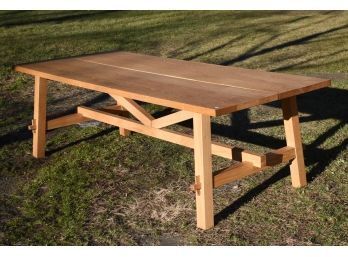 An Ikea 'MÖCKELBY / NORRARYD' oak