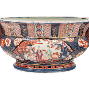 An Imari Porcelain Jardinière  Late
