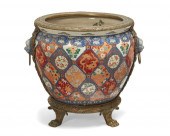 AN IMARI-STYLE PORCELAIN JARDI