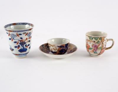 An Imari teabowl and saucer, 18th