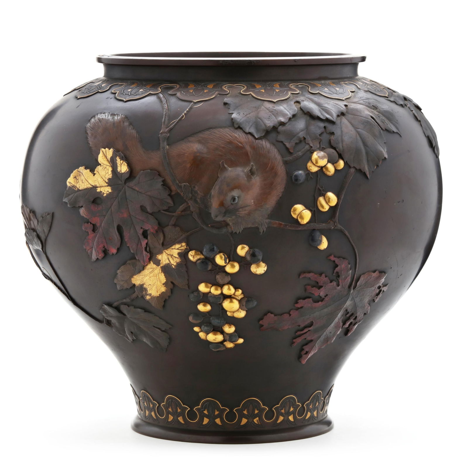AN IMPORTANT JAPANESE BRONZE VASE
