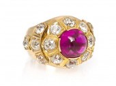 *An Important Yellow Gold Ruby