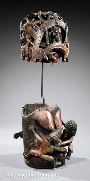 An Important Yoruba Carved and