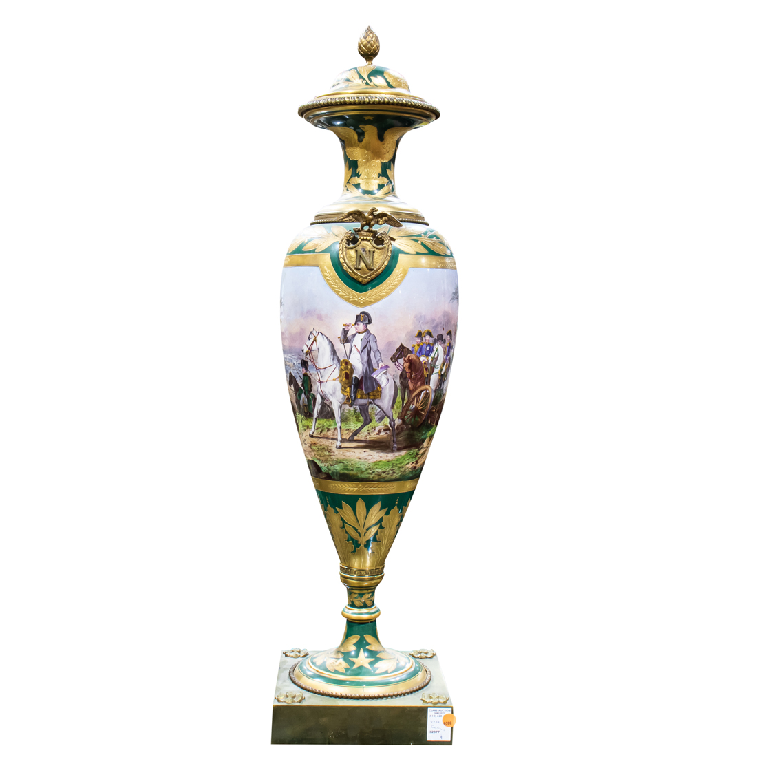 AN IMPOSING SEVRES STYLE GILT