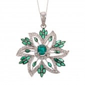 AN IMPRESSIVE EMERALD & DIAMON