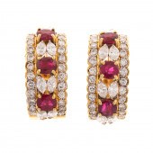 AN IMPRESSIVE PAIR OF RUBY & D
