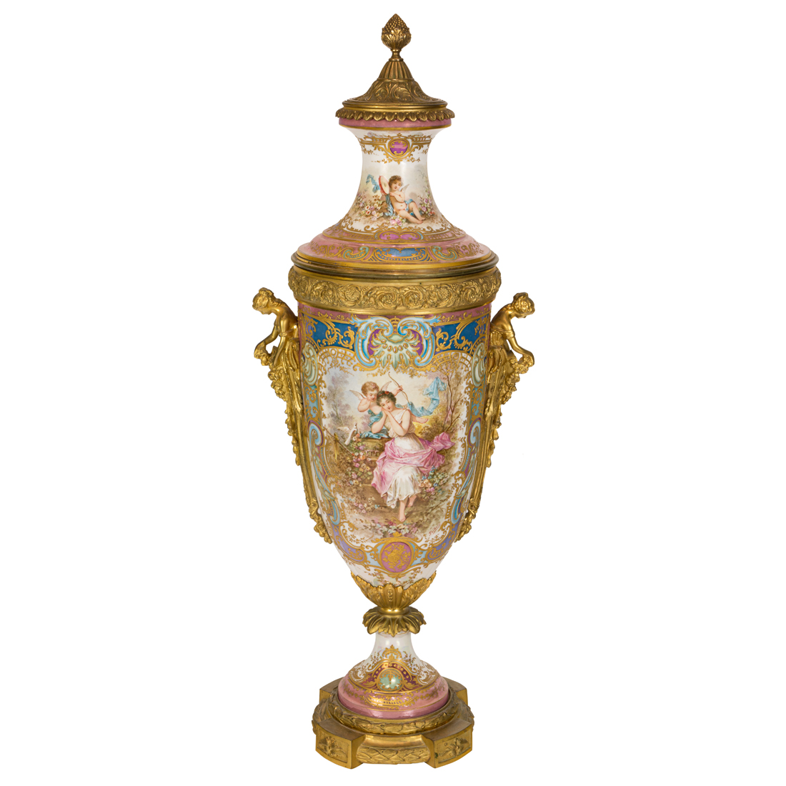 AN IMPRESSIVE SEVRES STYLE GILT