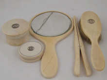An incomplete ivory dressing