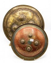 An Indian brass and enamel cir