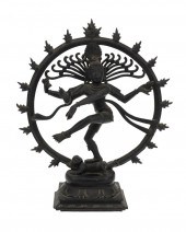AN INDIAN BRONZE FIGURE OF NAT
