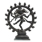 AN INDIAN BRONZE SCULPTURE OF