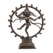 AN INDIAN BRONZE SCULPTURE OF