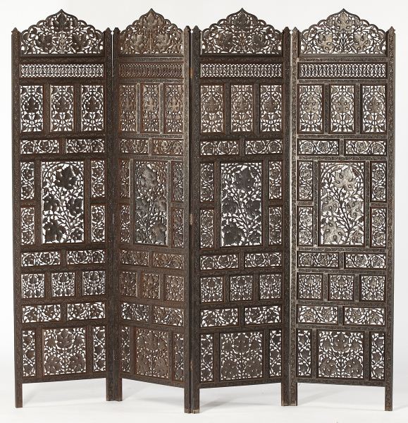 An Indian Carved Floor Screen20th
