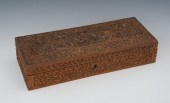 An Indian Carved Wood Box Of r