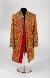 An Indian coat in claret paisl