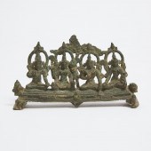 An Indian Gilt Bronze Group of