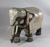 An Indian ivory and bone inlai