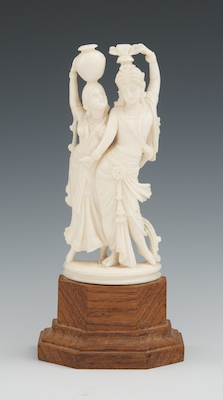 An Indian Ivory Couple Figure