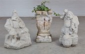 AN INDIAN JARDINIERE AND PAIR