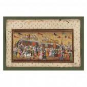 AN INDIAN MINIATURE PAINTING O