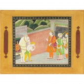 AN INDIAN MINIATURE PAINTING O